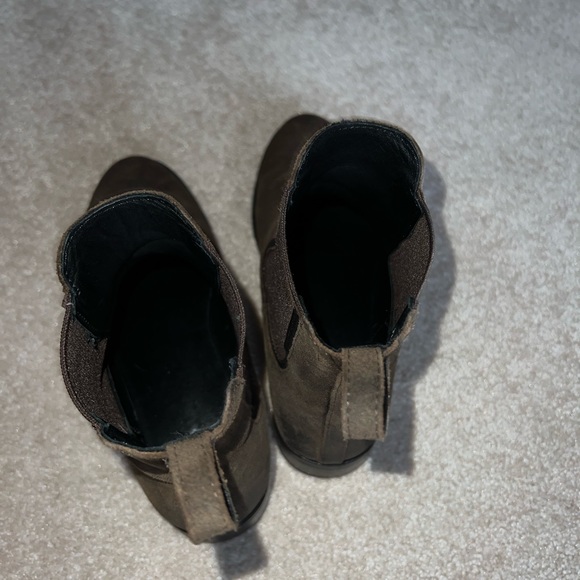 Thursday Duchess Boots in Dark Olive Suede - Picture 5 of 8